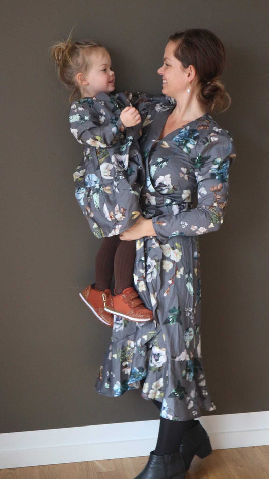 Kjole Gråblomst Pige Menza