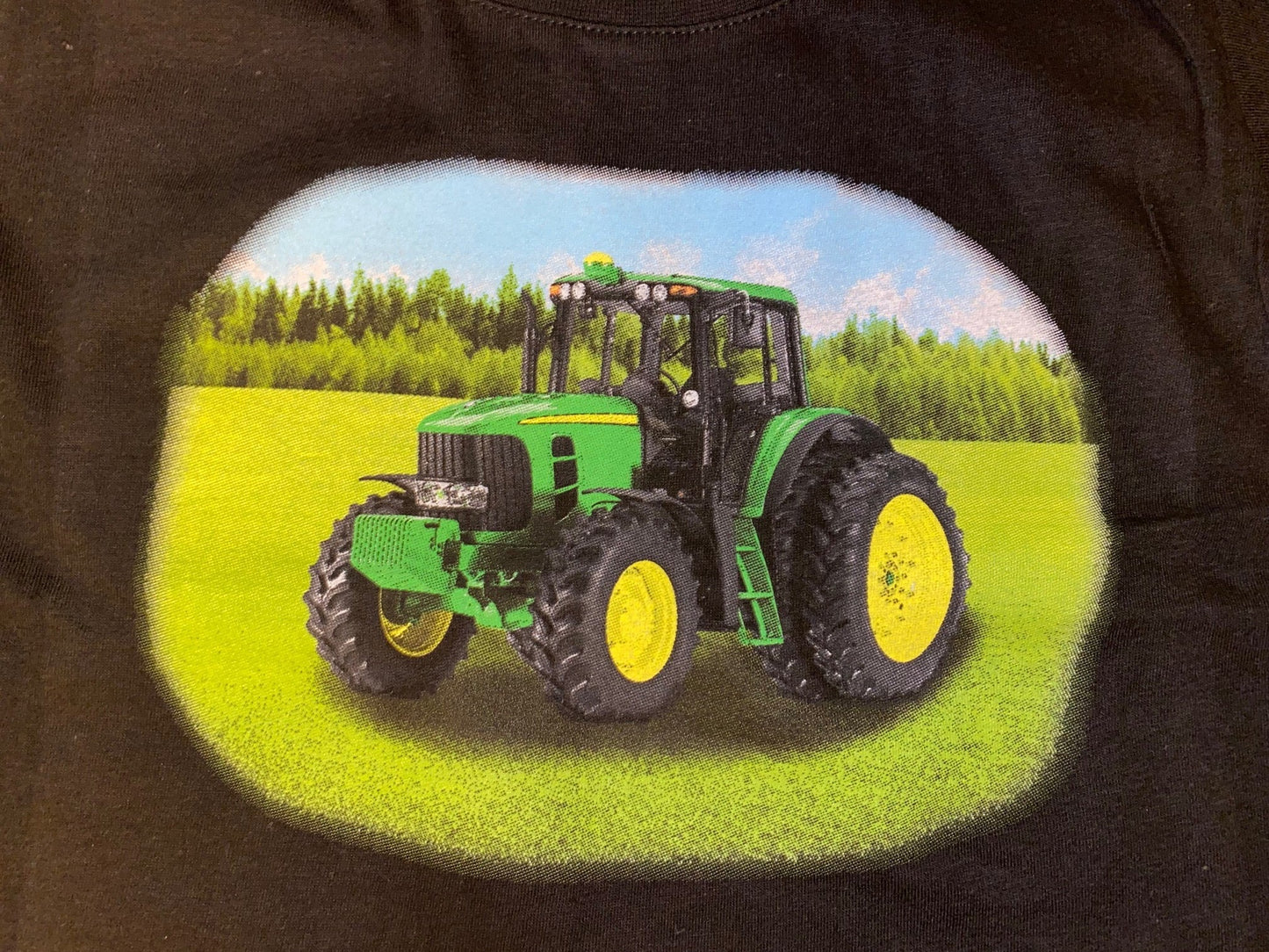 T-shirt barn Grøn Traktor