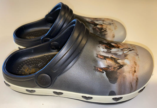 Træsko i plast - Heste