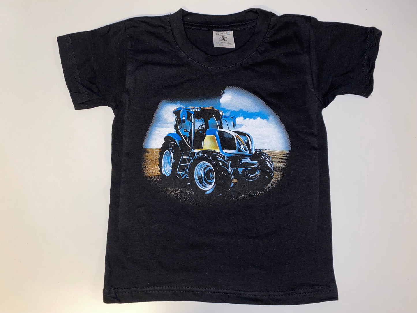 T-shirt barn Blå Traktor