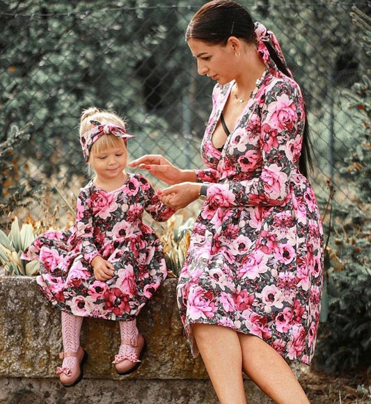 Kjole Pinkblomst Pige Latori