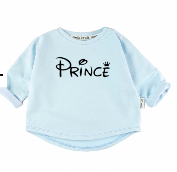 Prince Sweatshirt Lyseblå Dreng I Love Milk