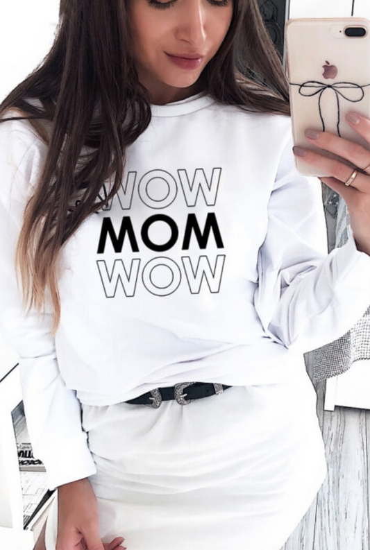 Wow Mom Bluse Mor I Love Milk