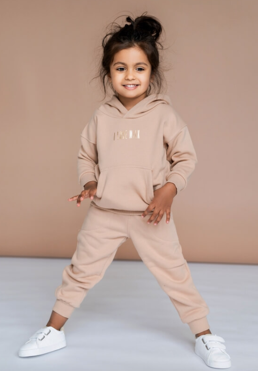 Beige Hoodie Barn I Love Milk