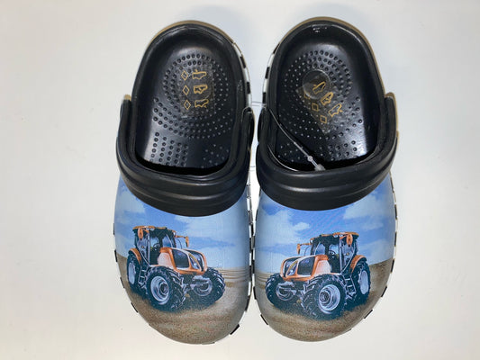 Træsko i plast - Rød traktor