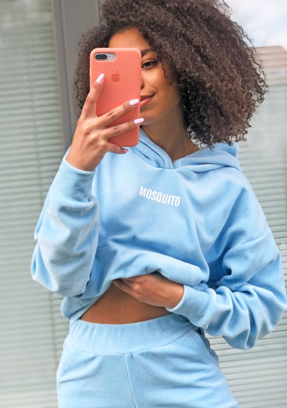 Hoodie Blå Mor I Love Milk