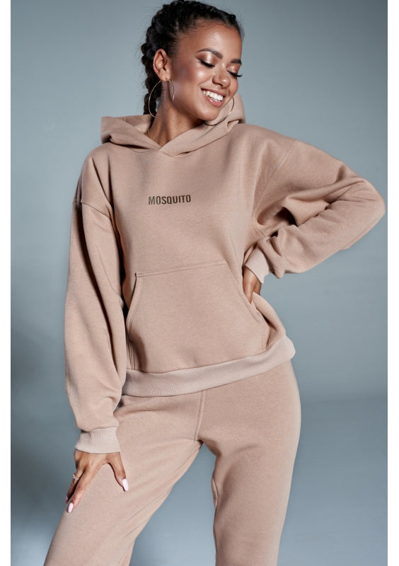 Hoodie Beige Mor I Love Milk