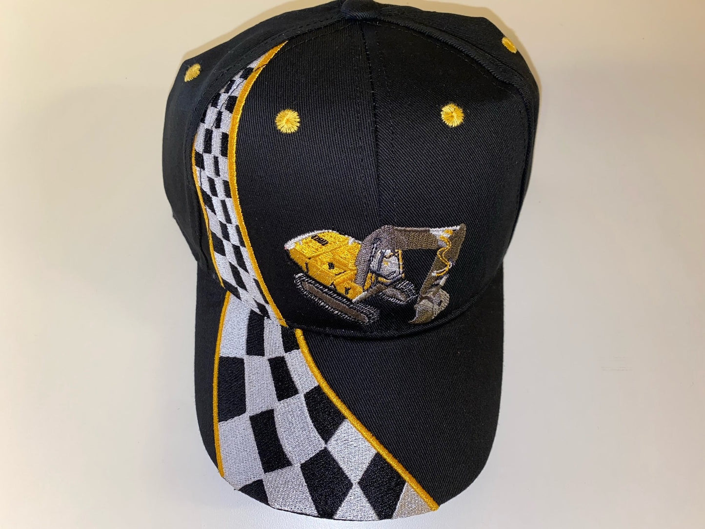 Kasket med gul gravko