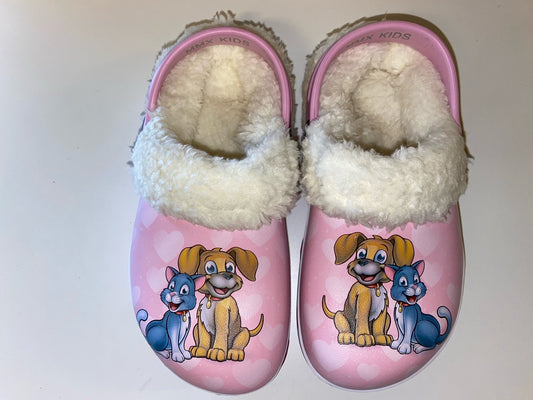 Træsko i plast - Hund & kat med for