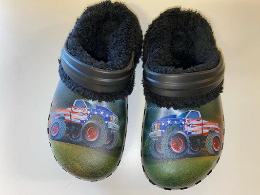 Træsko i plast - Monster Truck med for