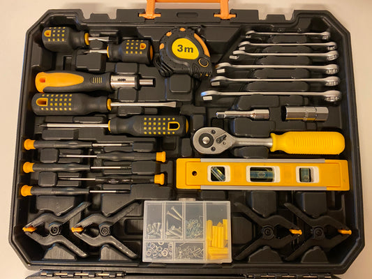 Værktøjssæt med 198 dele