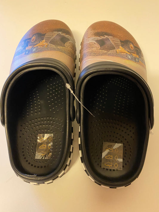 Træsko i plast - Gul gummiged