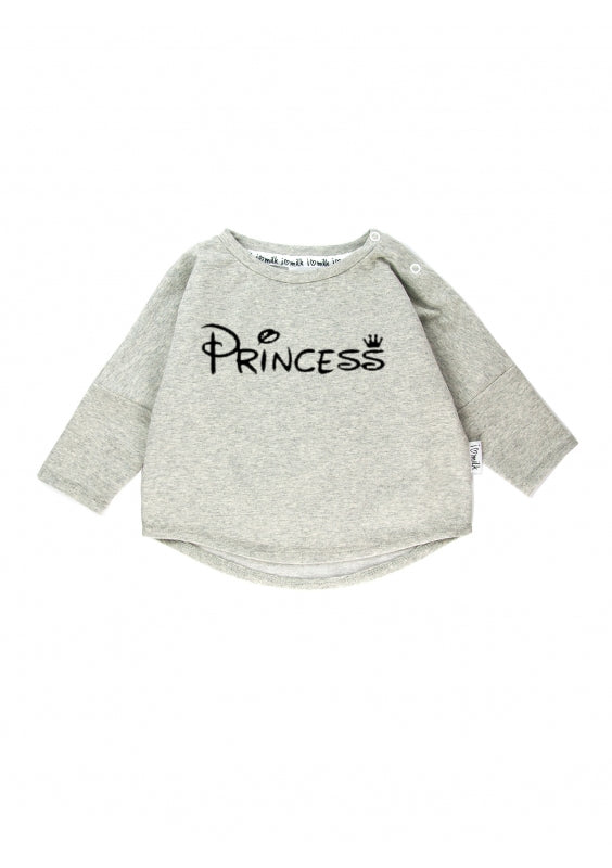 Princess Sweatshirt Grå I Love Milk