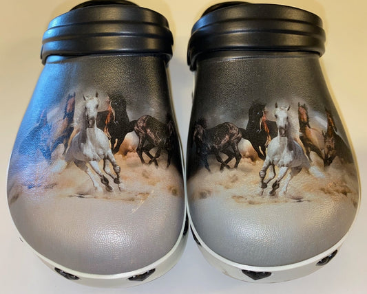 Træsko i plast - Heste